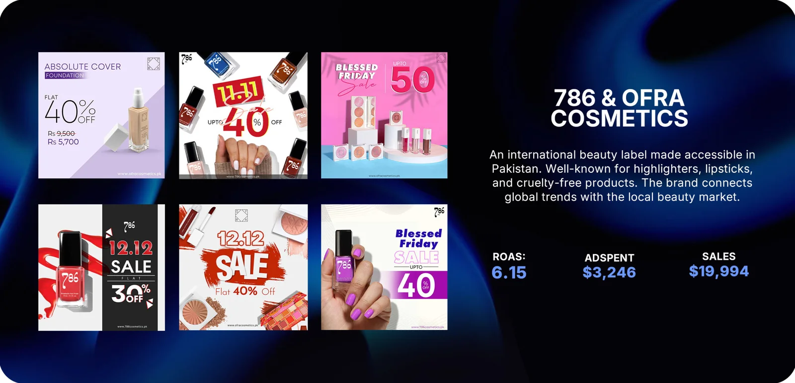 786 & Ofra Cosmetics - Satisfied Client - The Ignite Media